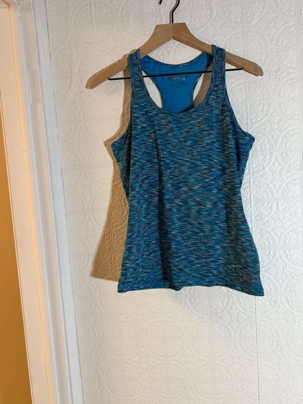 Athleta Teal-Blue Space Dye Racerback Tank
